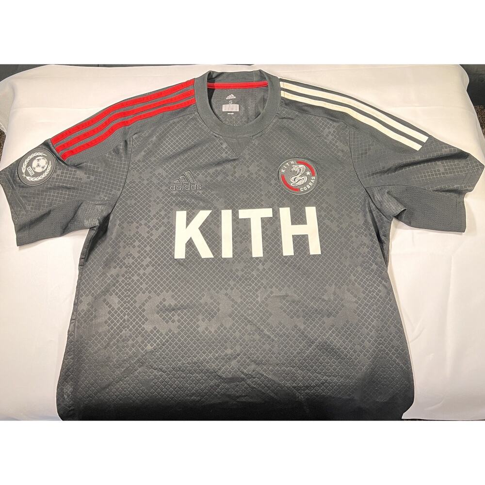 KITH X ADIDAS SOCCER GAME JERSEY COBRAS HOME White Black Red Size S - Small